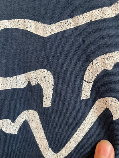 00s Fox Racing Y2K Distressed Faded Navy Tee (L)
