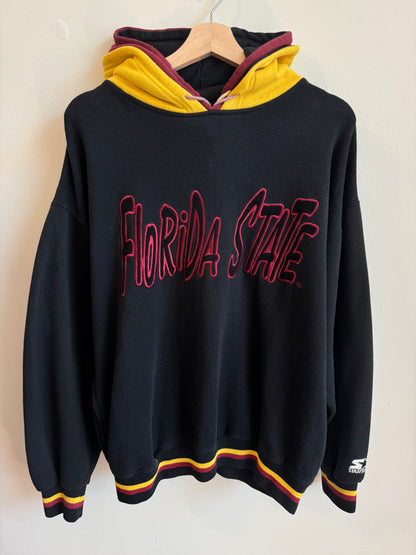 90s Florida State (FSU) Starter Double Hood Hoodie (L)