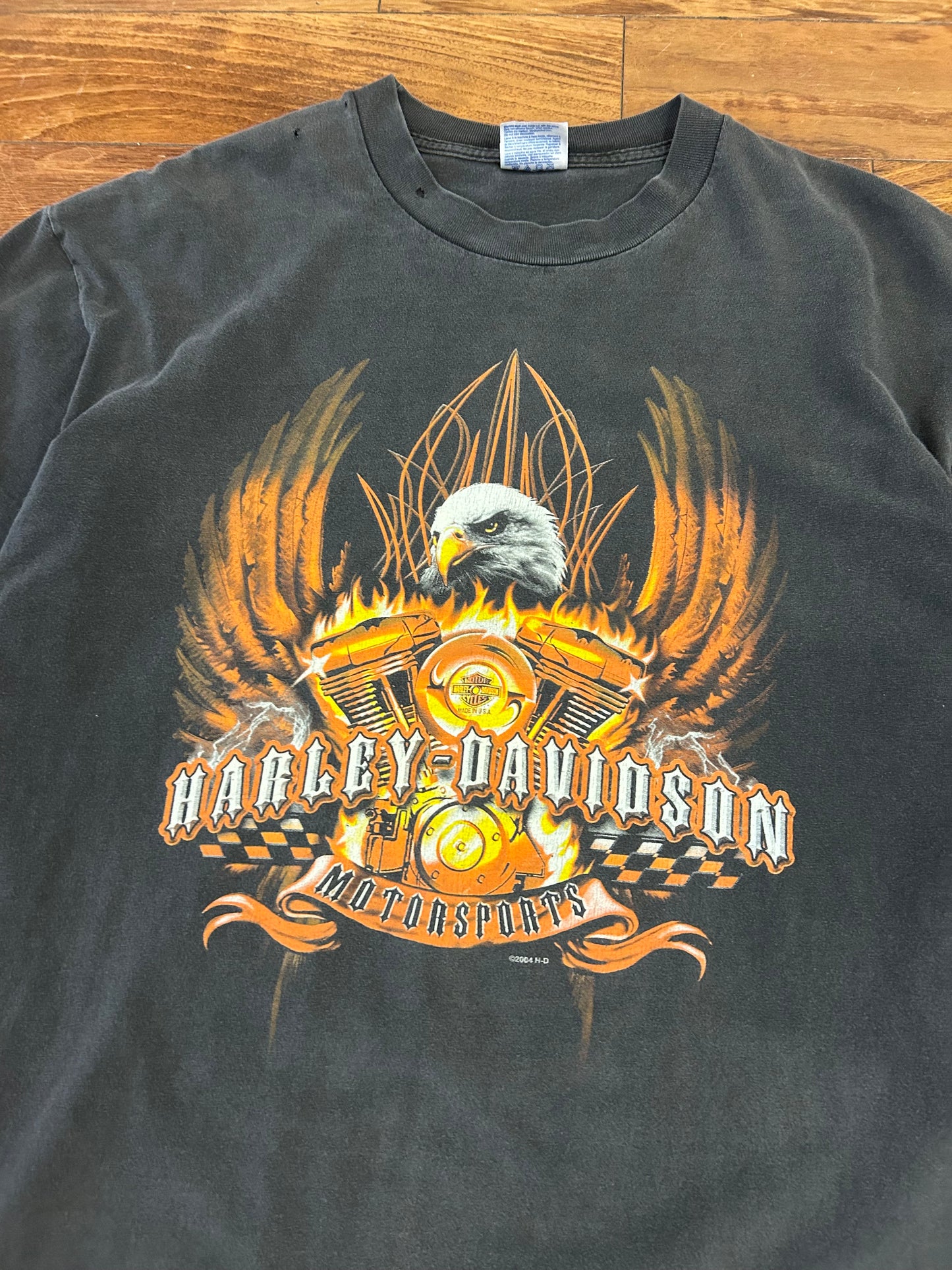2004 Harley Motorsports Flames Tee (XL)