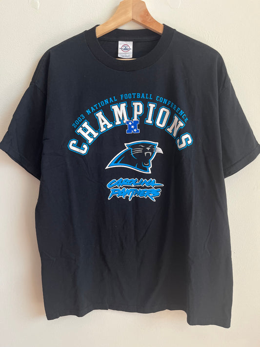 2003 Carolina Panthers Black NFC Champions Tee (L)