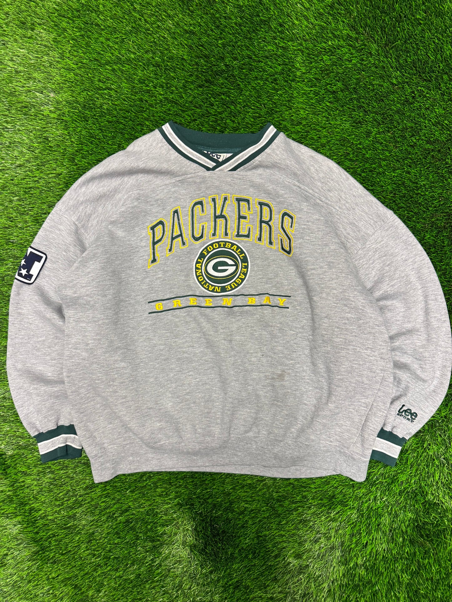 00s Green Bay Packers Embroidered Lee Boxy Crewneck (XL)