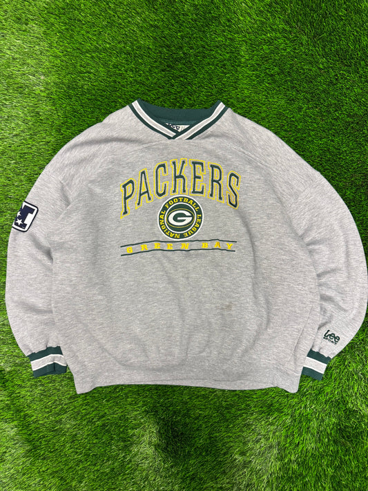 00s Green Bay Packers Embroidered Lee Boxy Crewneck (XL)