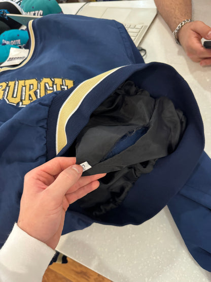 90s University of Pittsburgh Navy Spell Out Windbreaker (XXL)