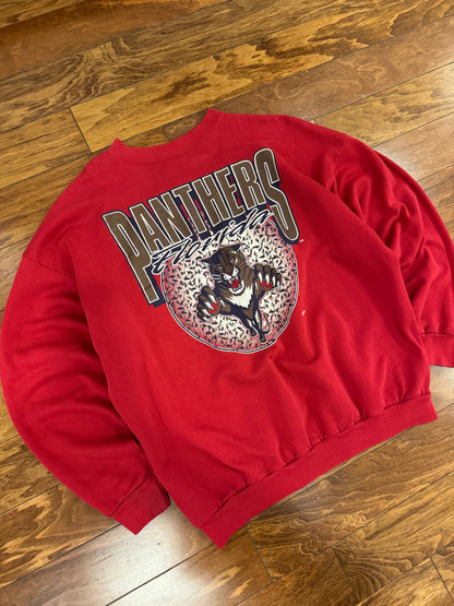 90s Florida Panthers Vintage Big Graphic NHL Crewneck (XL)