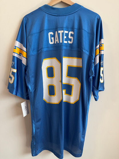 00s San Diego Chargers Antonio Gates Reebok Powder Blue Jersey (L)