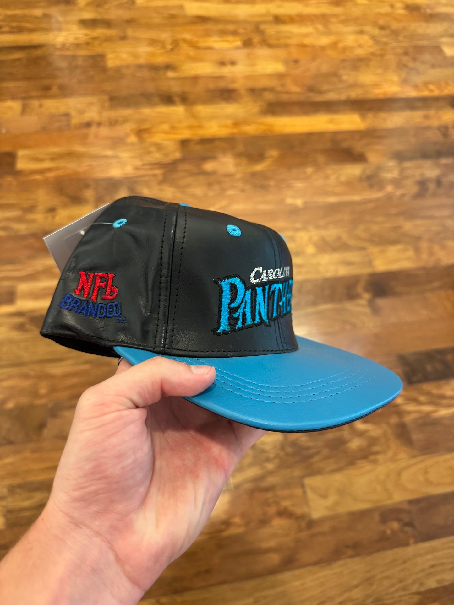 90s Carolina Panthers Spell Out Leather Hat (OS)