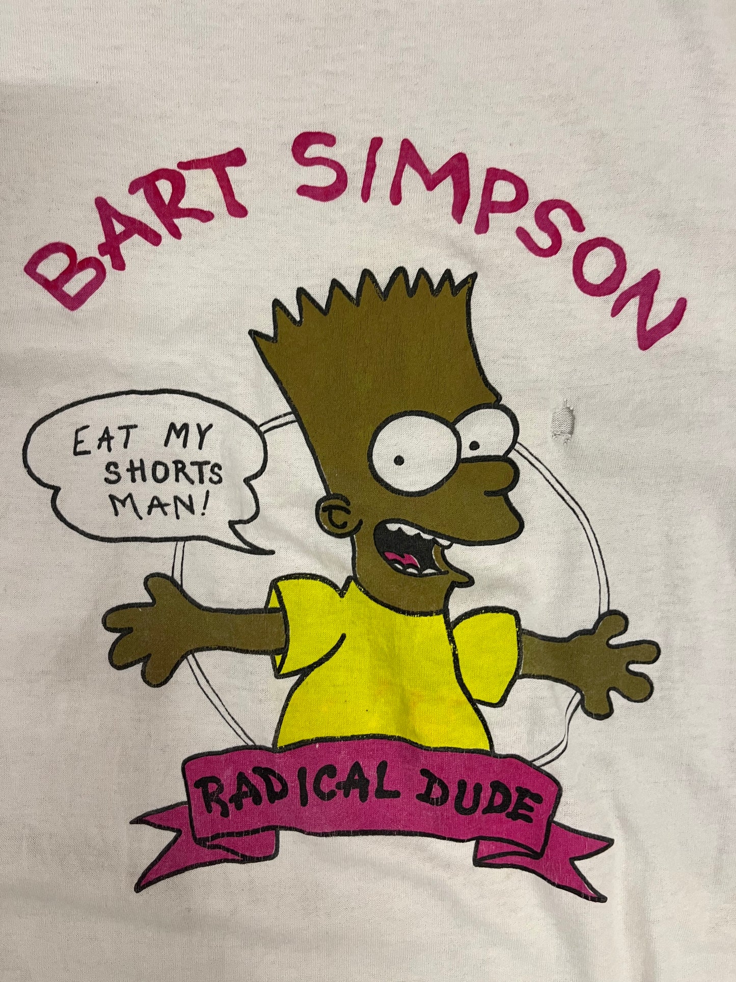 90s Bart Simpson Radical Dude Bootleg Distressed Tee (M)
