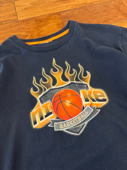 00s Nike Flames Graphic Basketball Tee (S)