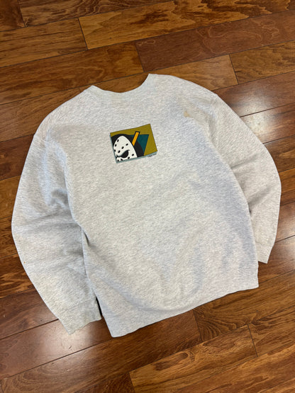 90s Mighty Ducks Vintage Salem Hockey Stained Crewneck (L)