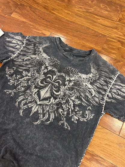 00s Affliction Faded Black Y2K Tee (L)