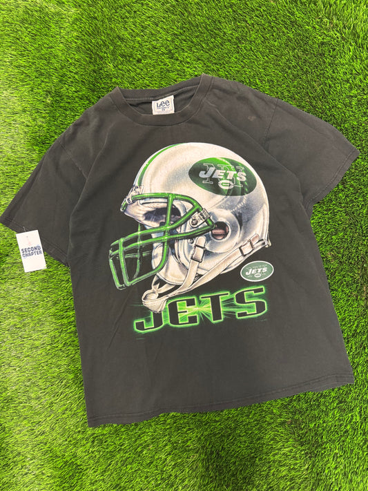 1998 NY Jets Lee Big Helmet Tee (L)