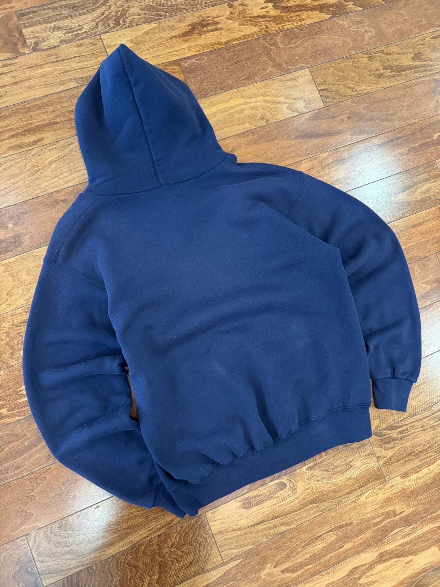 Vintage NC State University (NCSU) Wolfpack Navy Mascot Hoodie (L)