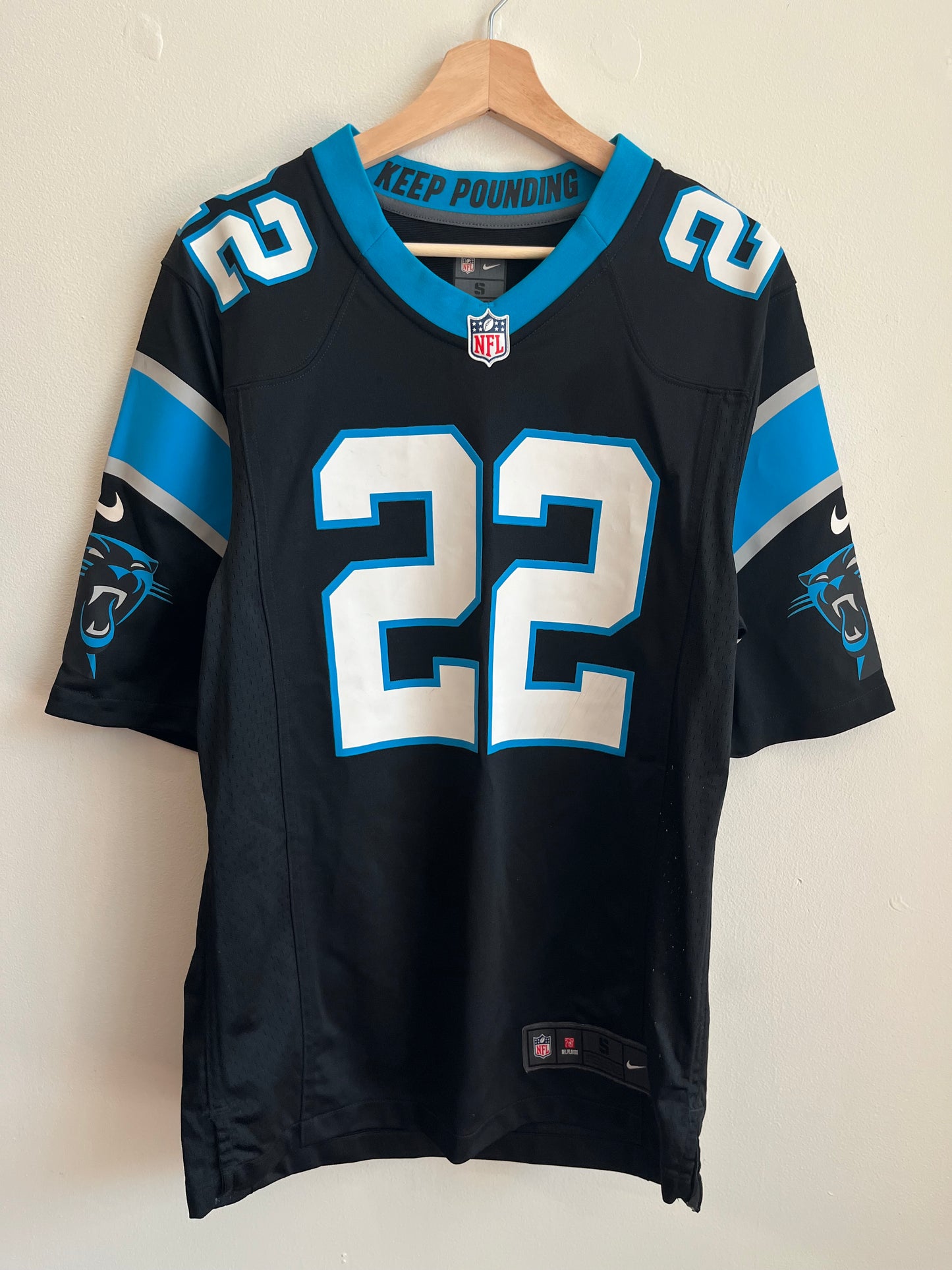 2022 Carolina Panthers Christian Mccaffery Nike NFL Jersey (S)