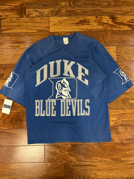90s Duke University Faded V Neck Tee (L)