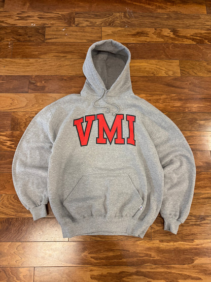 90s VMI Russell Athletics Grey Hoodie (XL)