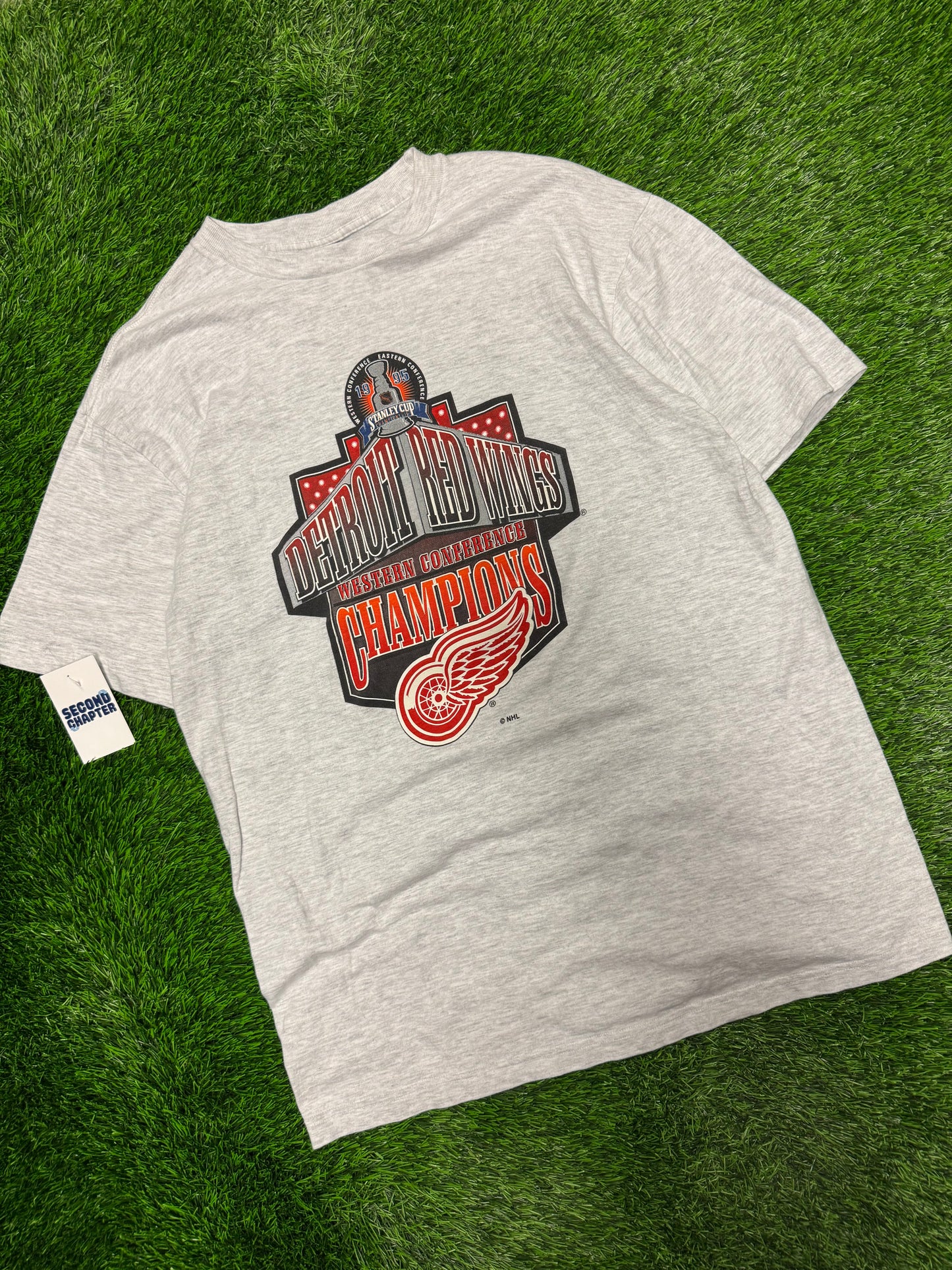 1995 Detroit Red Wings Stanley Cup Champions Vintage NHL Tee (XL)