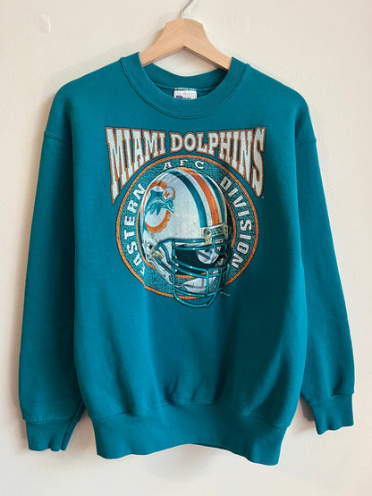 1995 Miami Dolphins Teal Pro Player Helmet Crewneck (M)