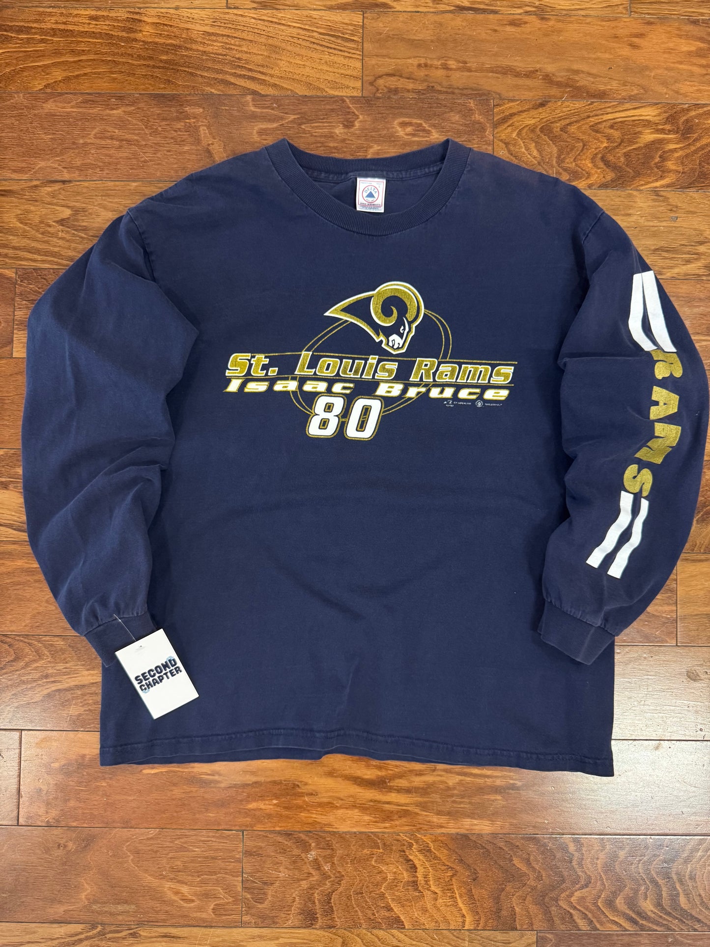 2000 St Louis Rams Isaac Bruce Vintage Long Sleeve Shirt (L)