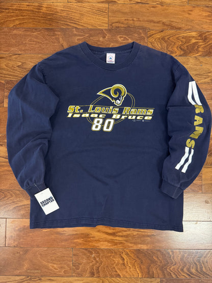 2000 St Louis Rams Isaac Bruce Vintage Long Sleeve Shirt (L)