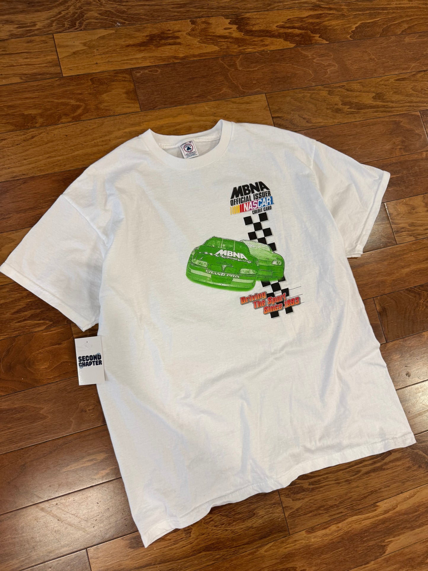 1999 MBNA Nascar Graphic White Tee (XL)