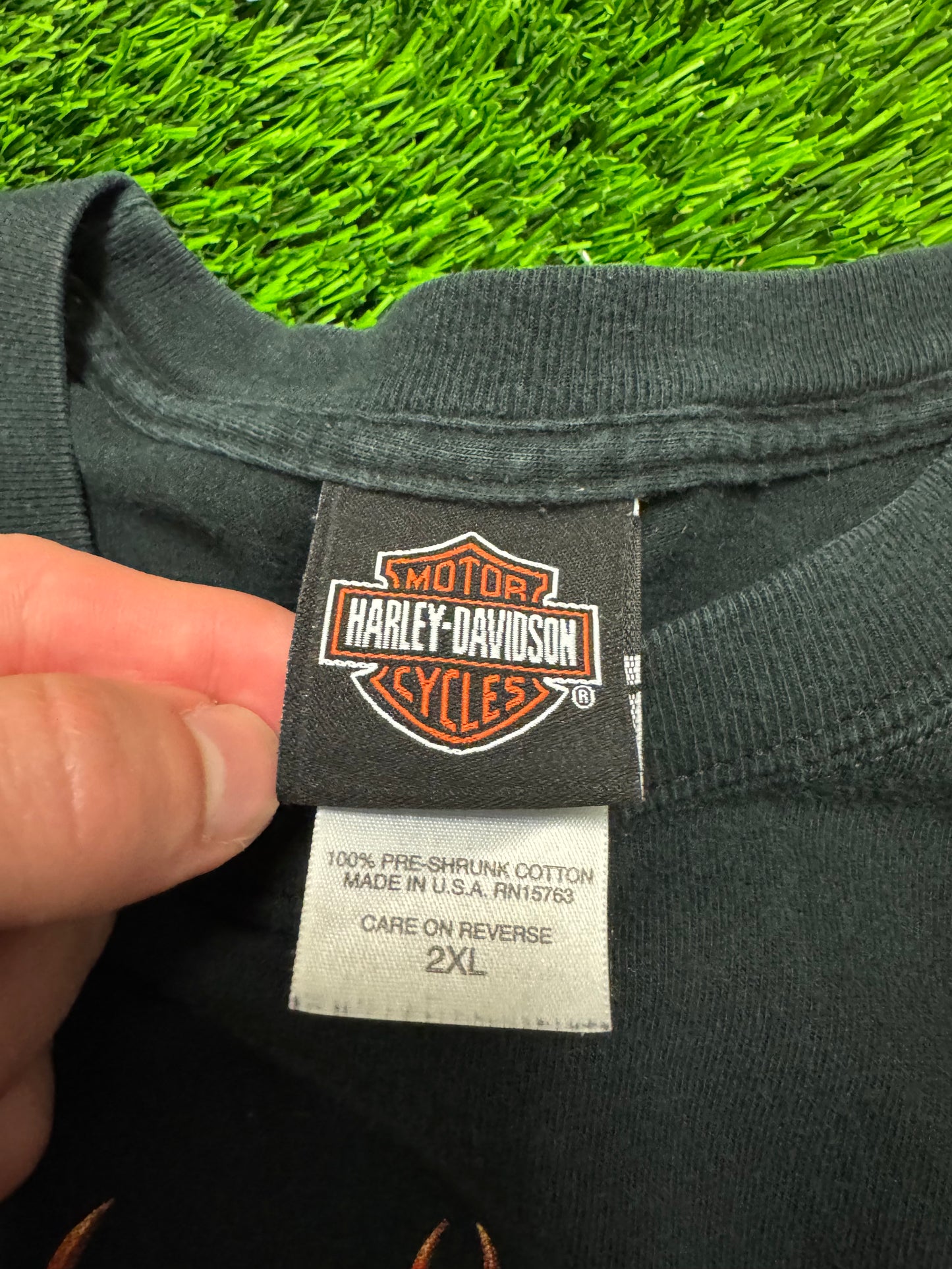 2003 Harley Davidson Vintage Flames Long Sleeve Shirt (XXL)