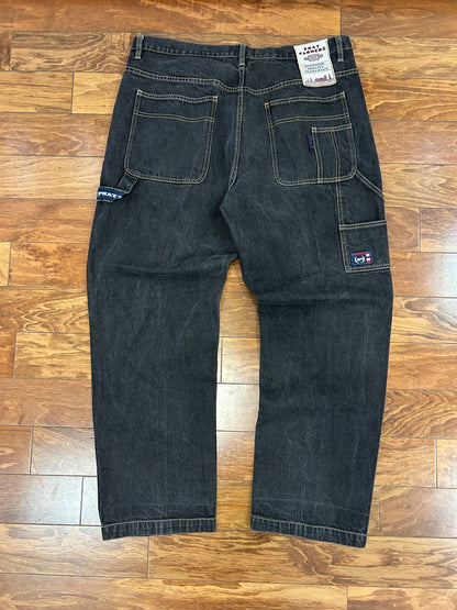 90s Phat Farm Baggy Carpenter Black Jeans (42 x 34)
