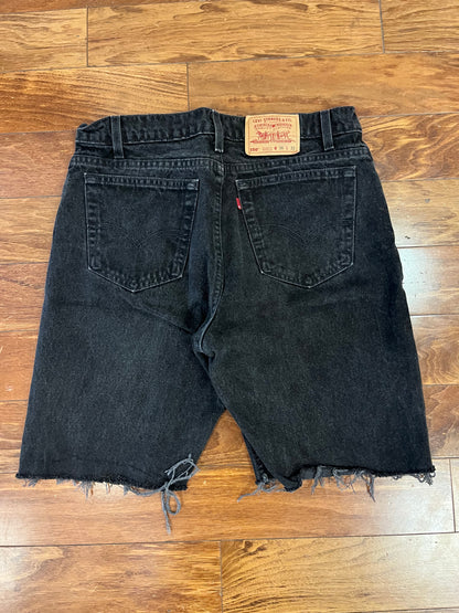 1996 Levi's 550 Black Jean Shorts (36)