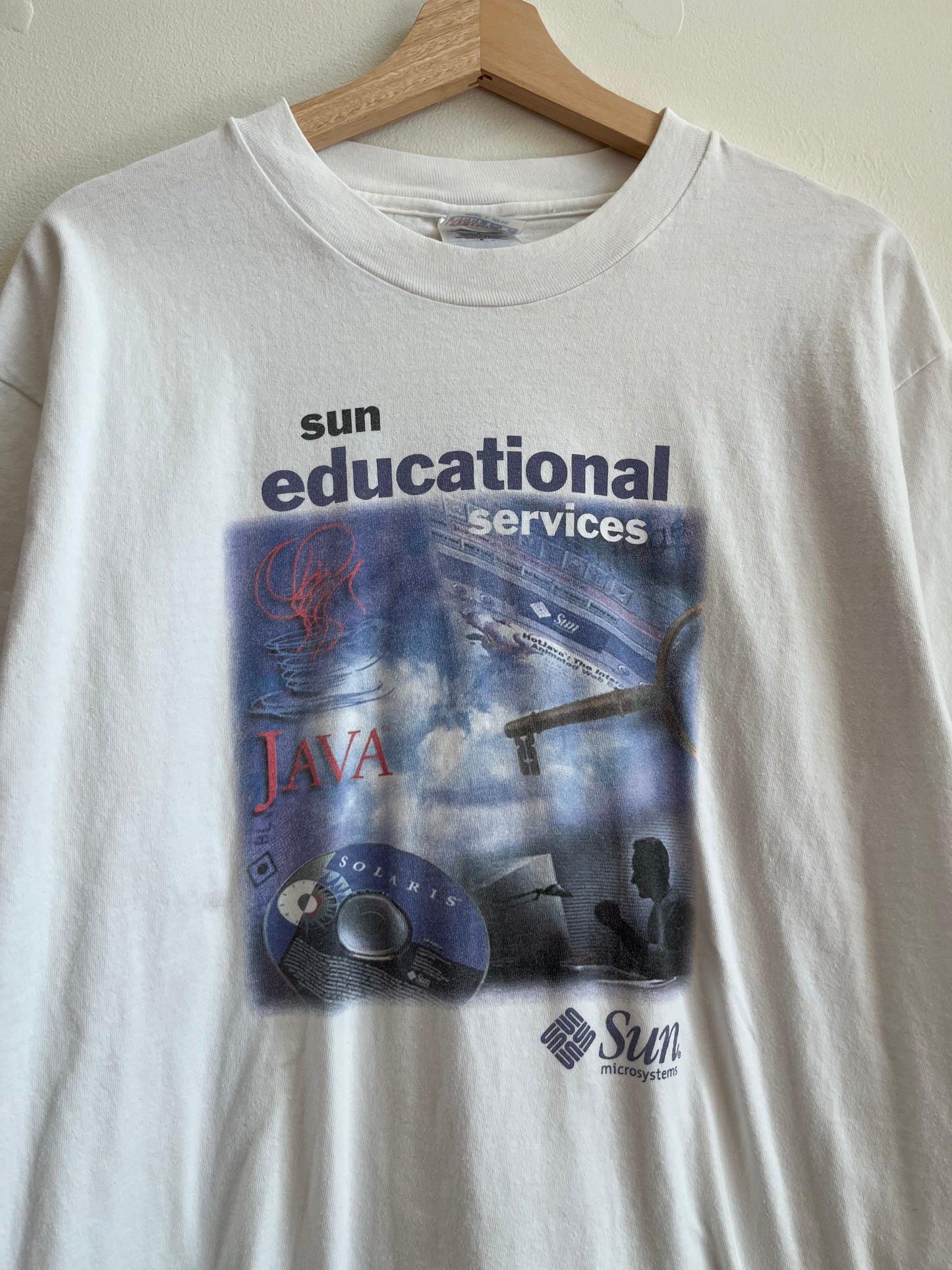 00s Sun Microsystems Java Educational Tech Tee (L)