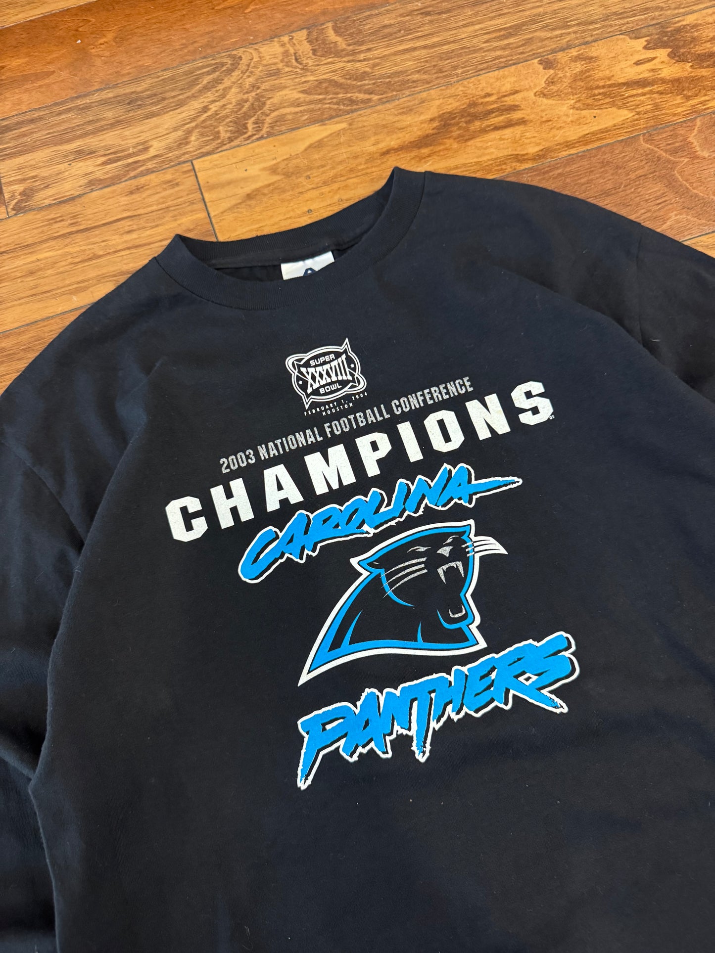 2003 Carolina Panthers Conference Champs Long Sleeve Shirt (L)