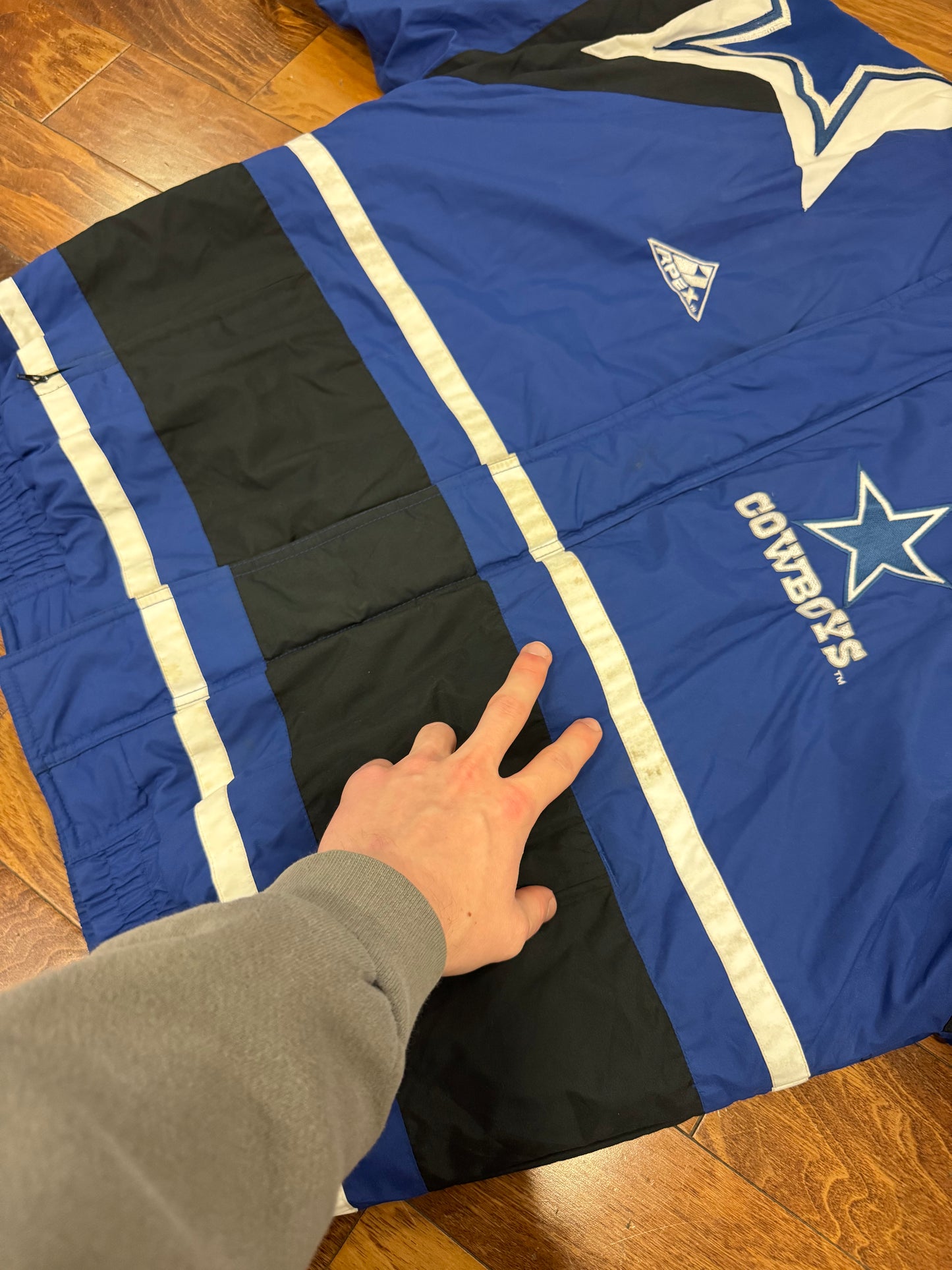 90s Dallas Cowboys Stained Apex Puffer Jacket (L)