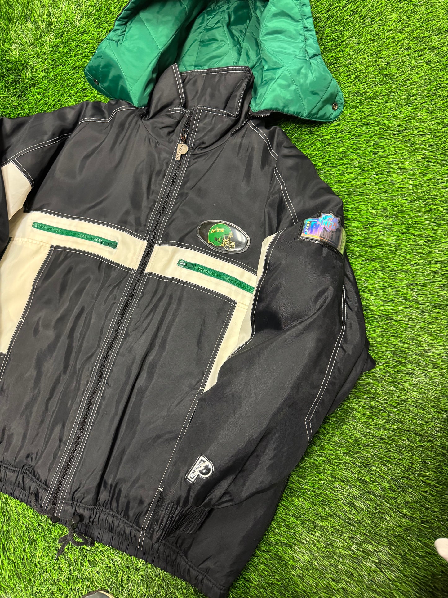 90s New York Jets Vintage Pro Player NFL Puffer Jacket (XL)