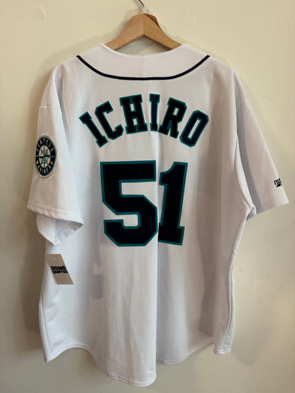00s Seattle Mariners Ichiro Suzuki Majestic Jersey (XXL)