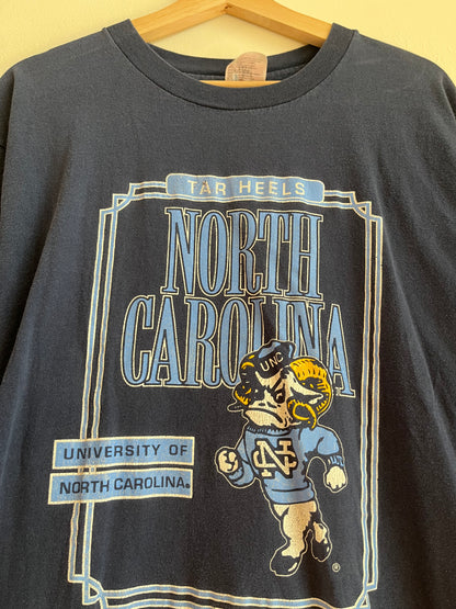 90s UNC Tar Heels Vintage Hanes Tee (L)
