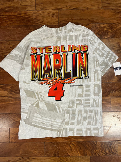 90s Nascar Sterling Marlin Kodak Film AOP Tee (XL)