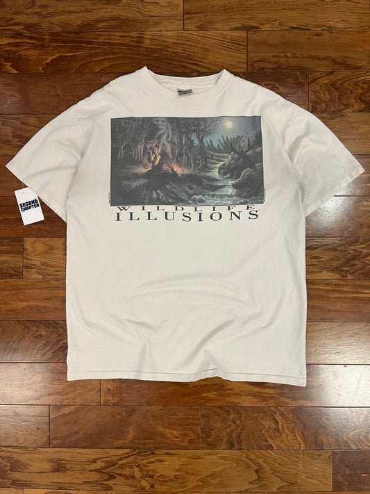 1993 Wildlife Illusions Vintage Nature Art Tee (XL)