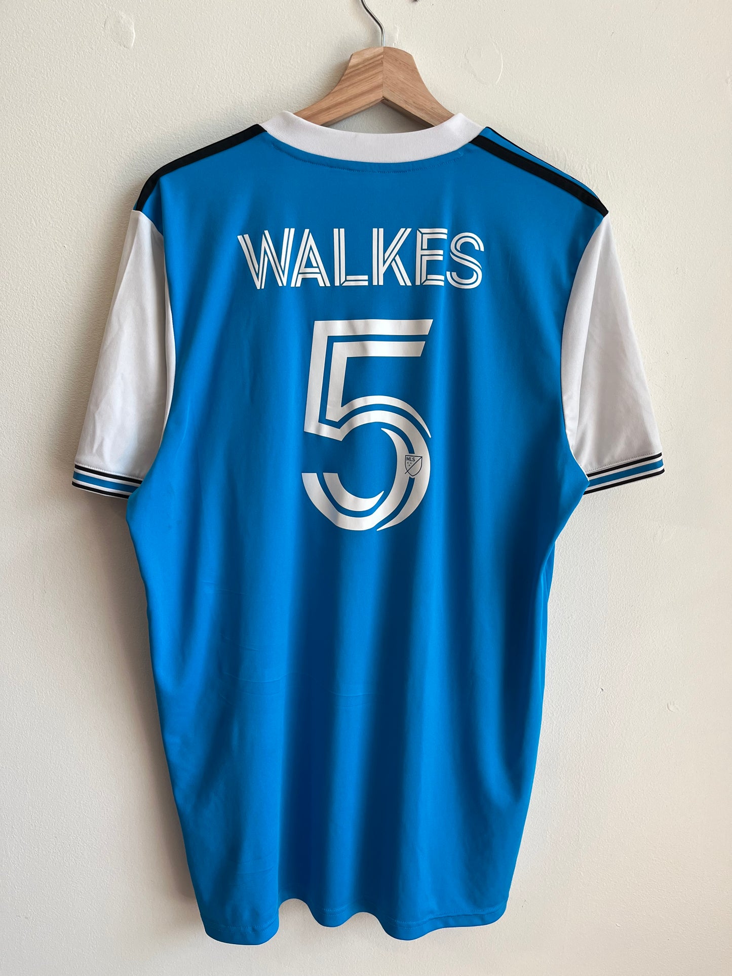 2022 Adidas Charlotte FC Anton Walkes Number 5 Jersey (L)