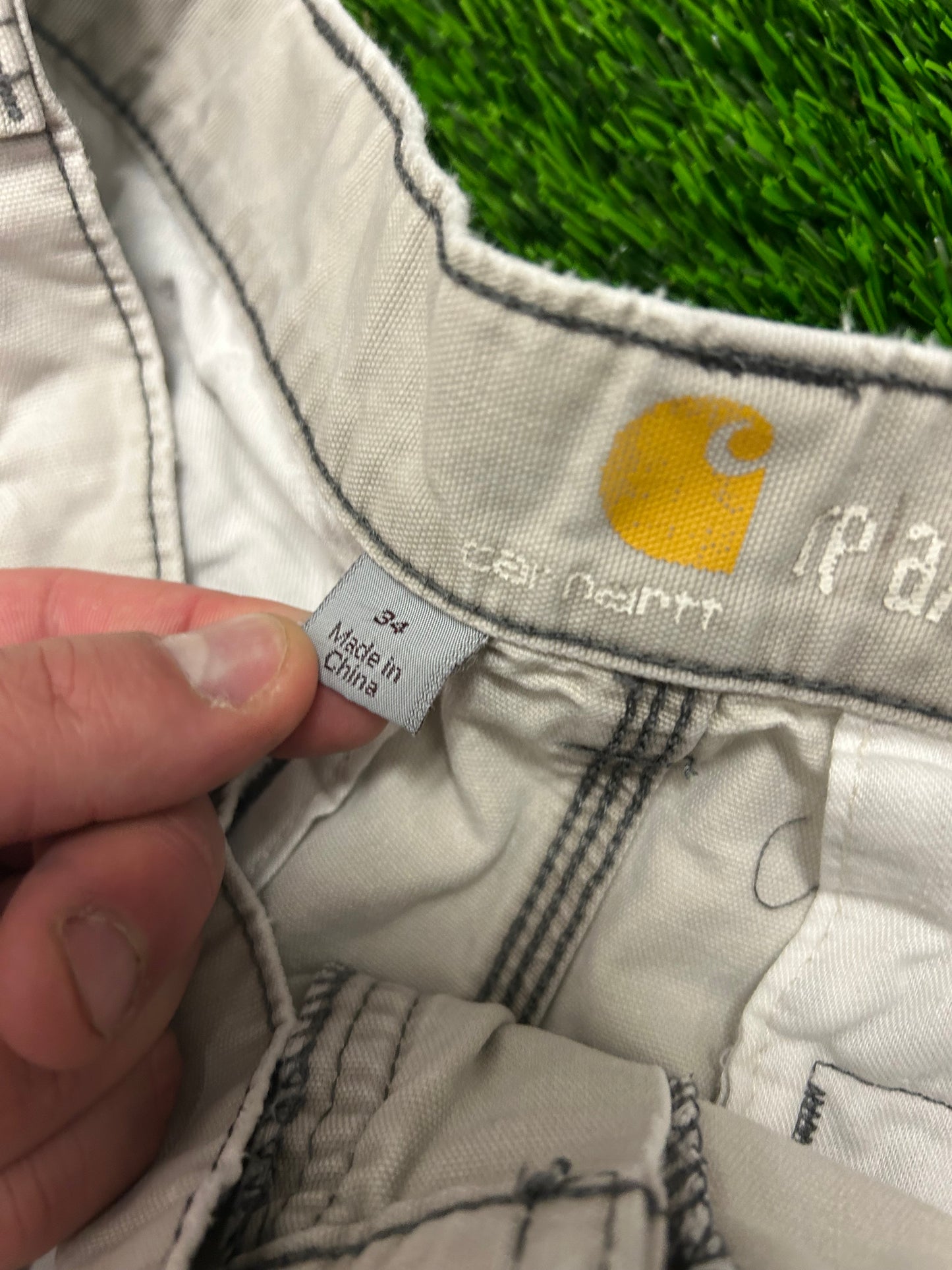 00s Carhartt White Paint Workwear Shorts (34)