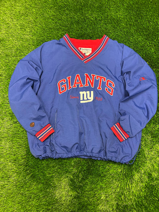 90s NY Giants Champion Embroidered Vintage NFL Windbreaker (XL)