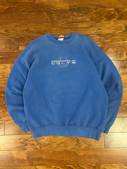 00s Indianapolis Colts Vintage Embroidered Faded Crewneck (XXL)