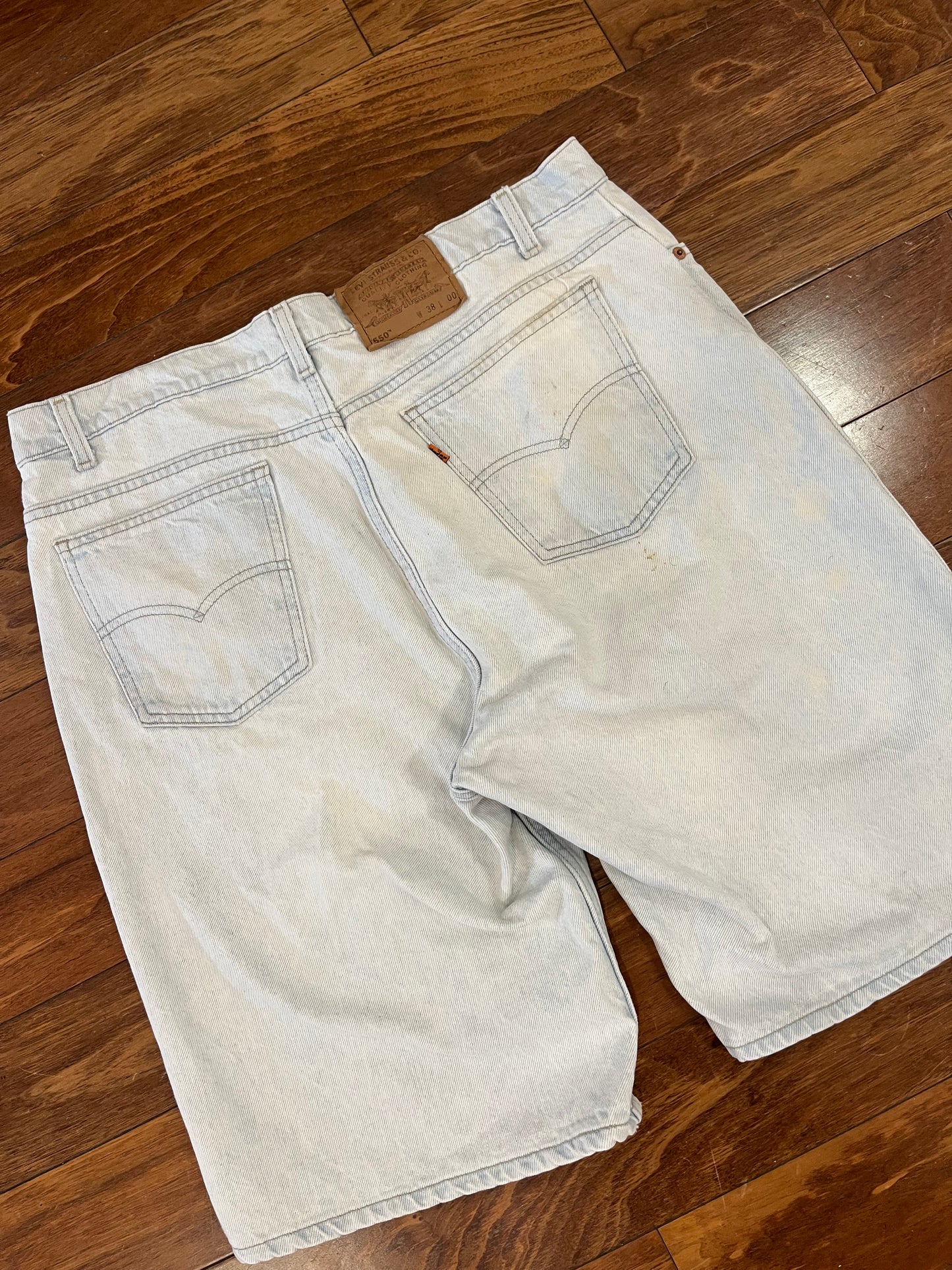 1994 Levi's 550 Orange Tab Jean Shorts (38)