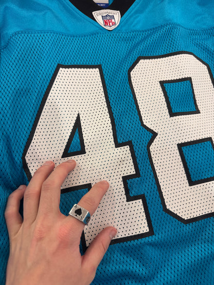 00s Carolina Panthers Stephen Davis Blue Reebok Jersey (XXL)
