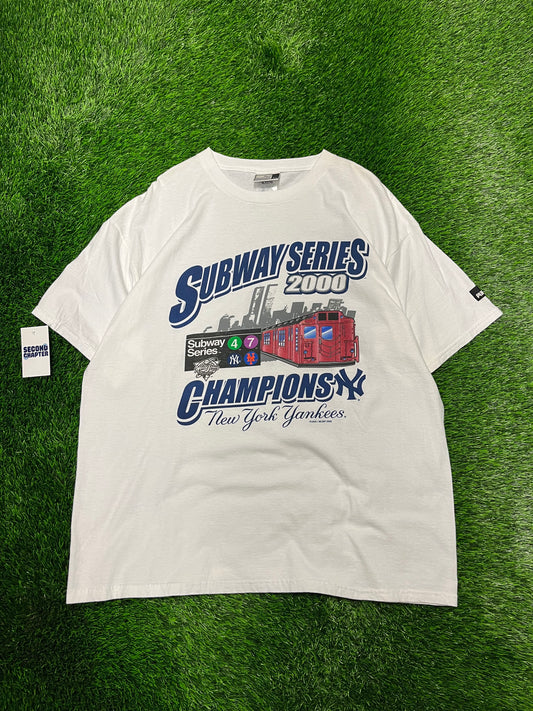 2000 New York Yankees Subway Series Vintage Puma MLB Oversized Tee (XL)