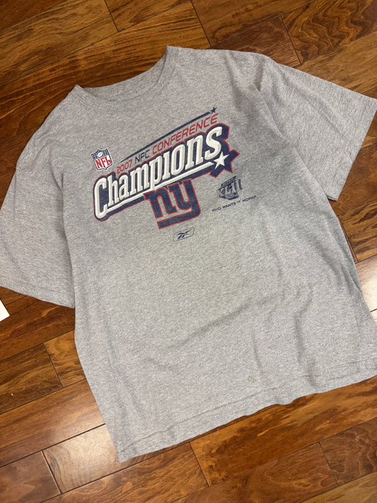 2007 New York Giants NFC Champions Tee (XL)