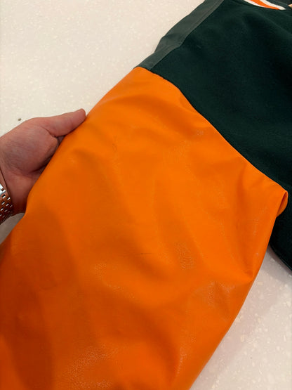 90s University of Miami Hurricanes Steve & Barry's Letterman Jacket (L)