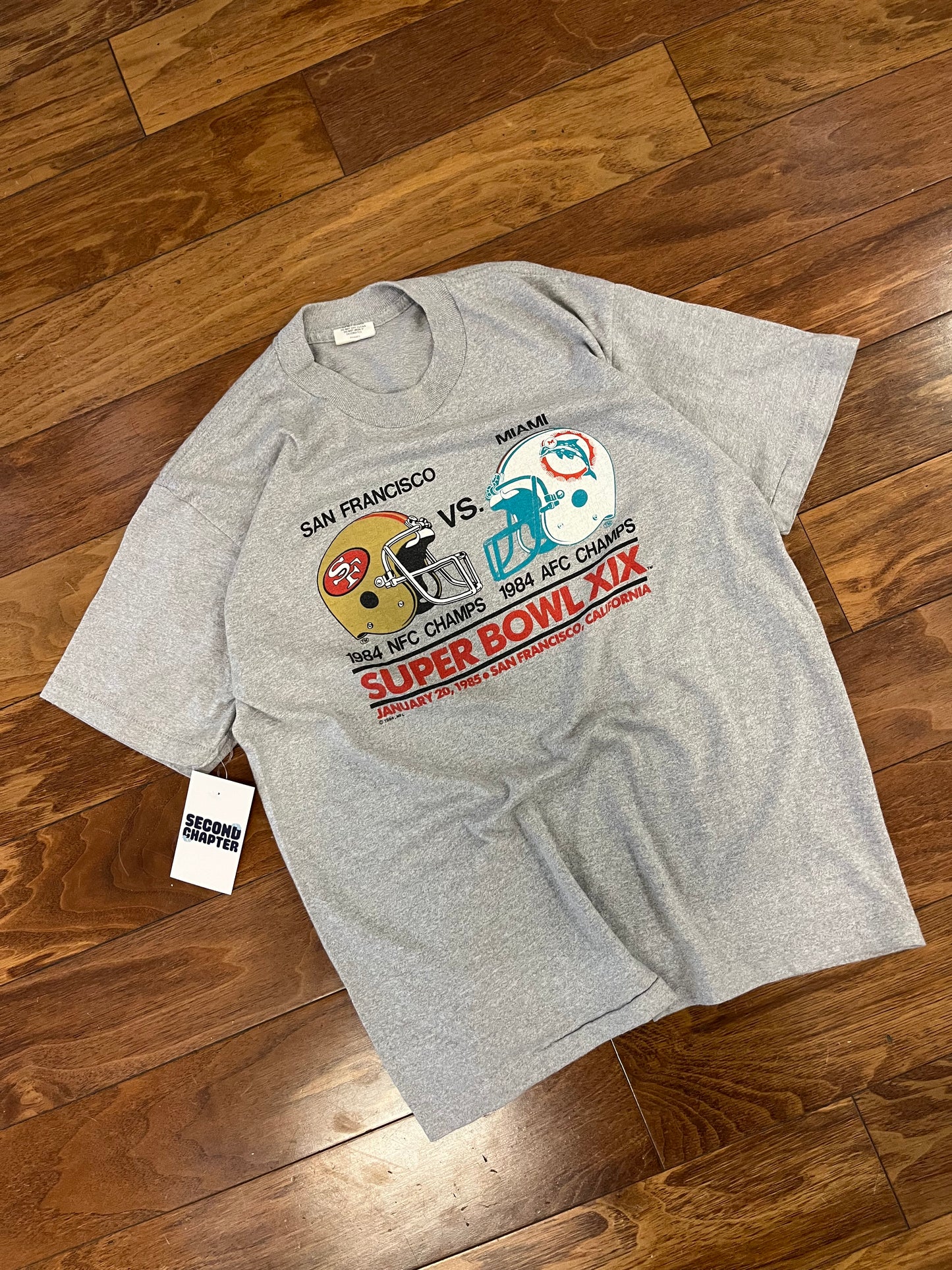 1984 49ers v Dolphins NFL SB XIX Tee (L)