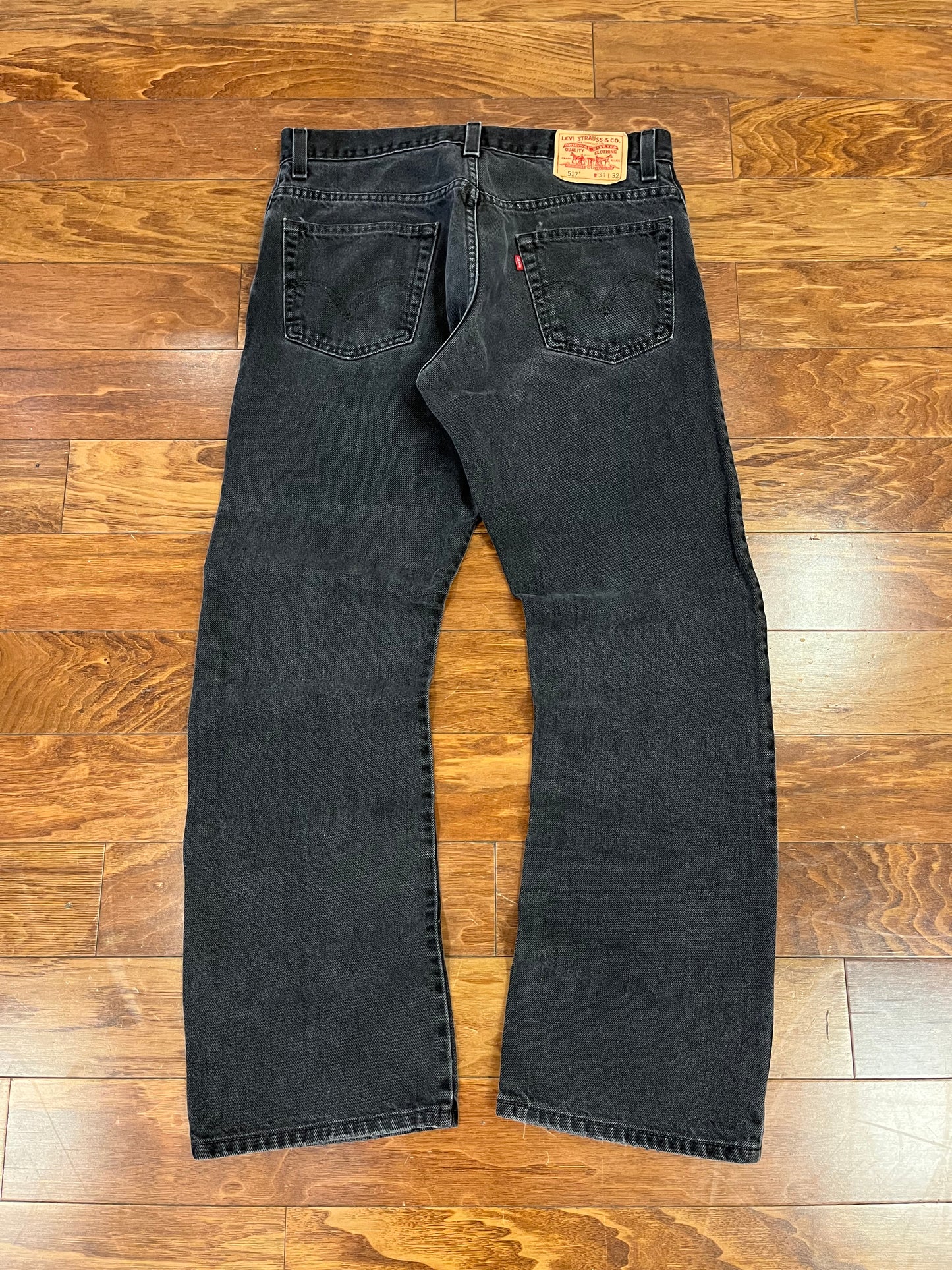 2009 Levi's 517 Black Bootcut Jeans (34 x 32)