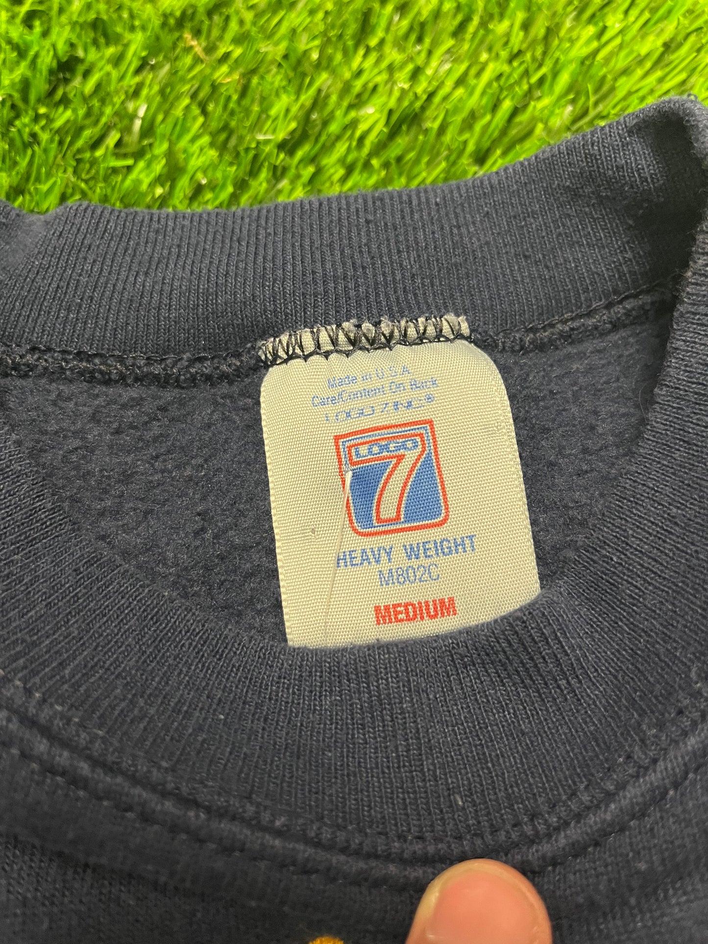 90s Notre Dame University Logo 7 Embroidered Vintage Crewneck (M)