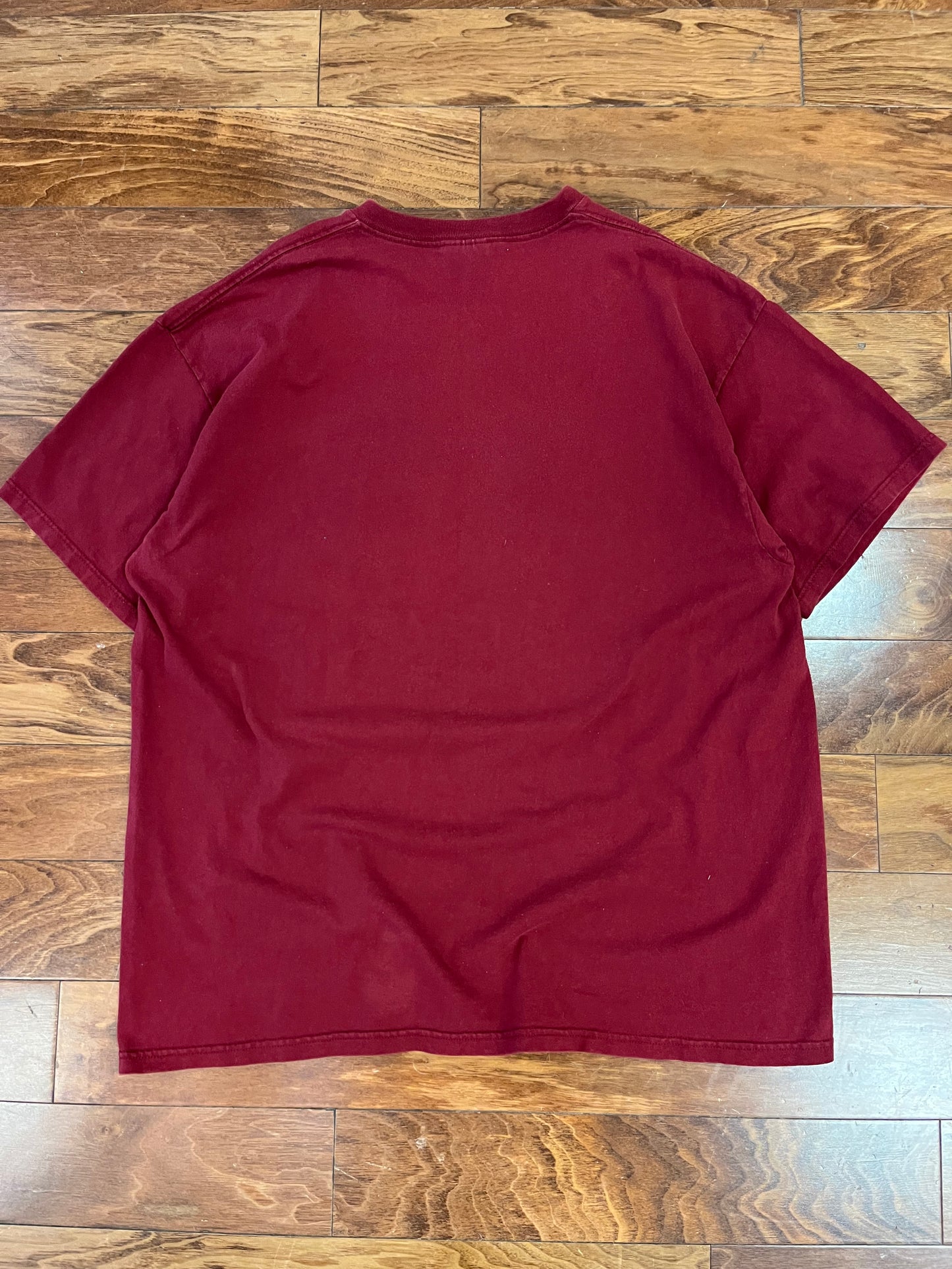 90s Nike Big Swoosh Burgundy Tee (XL)