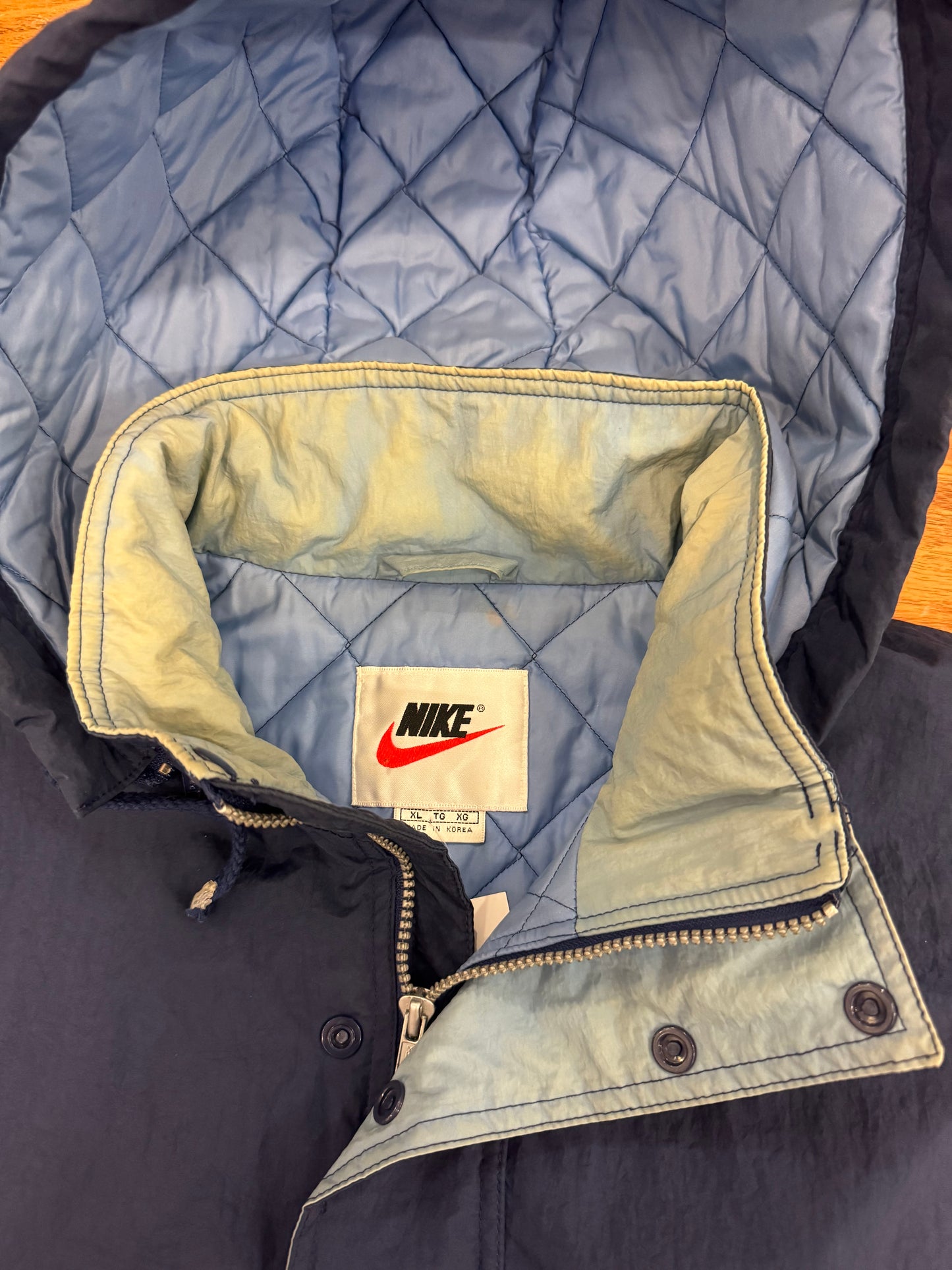90s Nike Blue Puffer Jacket (XL)