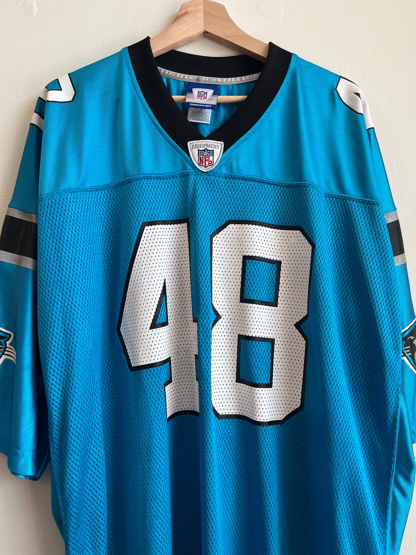 00s Carolina Panthers Stephen Davis Blue Reebok Jersey (XXL)